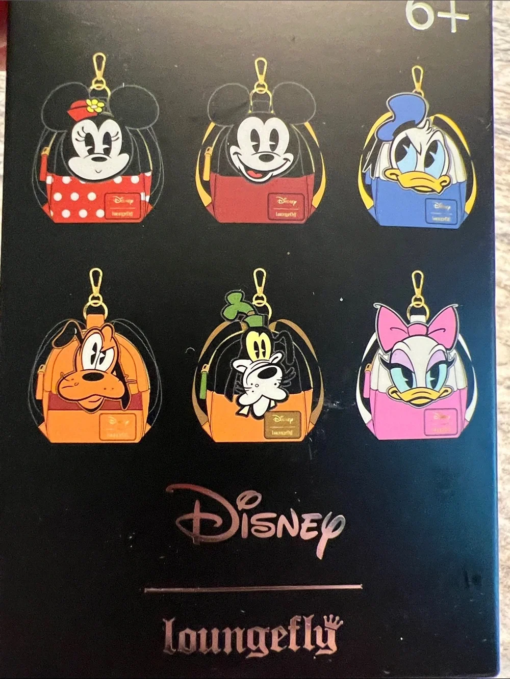 Loungefly Disney Character Mystery Mini Backpack Keychain NIB
